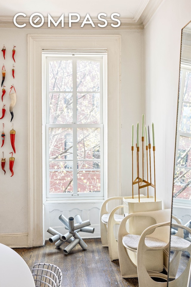 294 Hicks St Unit 2, New York City, NY 11201 - sitting room featuring crown molding and wood finished floors