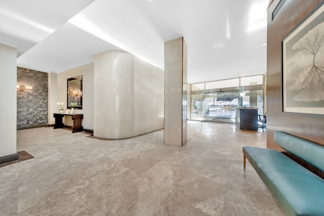 239 E 79th St Unit 12A, New York City, NY 10075 - building lobby with ornamental molding