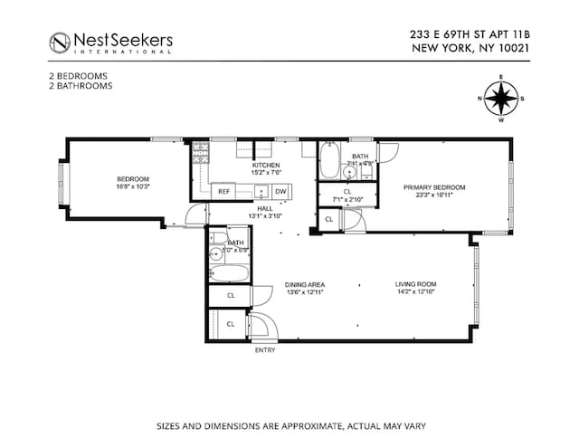 233 E 69th St Unit 11-B, New York City, NY 10021 - home floor plan