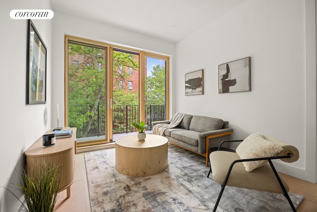 184 Hawthorne St Unit 3A, New York City, NY 11225 - sitting room featuring wood finished floors