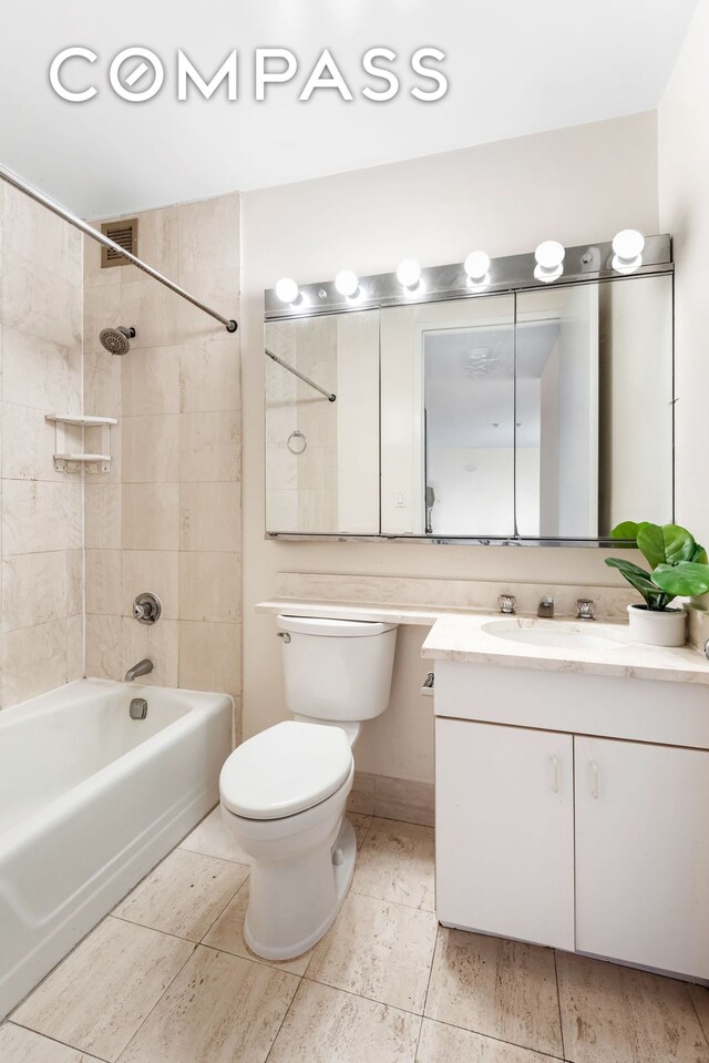 250 S End Ave Unit 3F, New York City, NY 10280 - bathroom with vanity and shower / bath combination