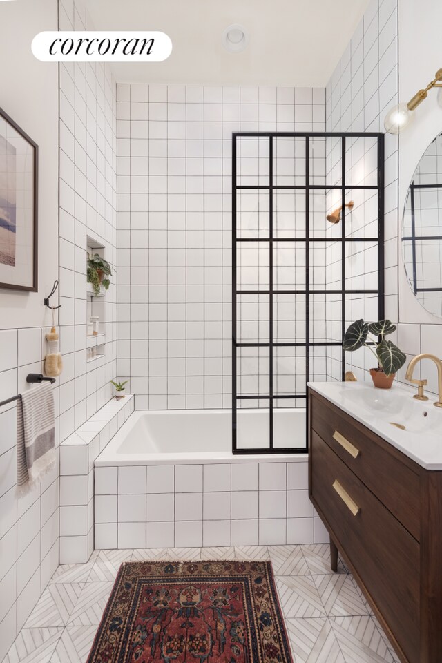 61 Engert Ave Unit 1, New York City, NY 11222 - kitchen featuring luxury range, open shelves, decorative backsplash, and a sink