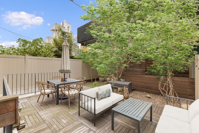 61 Engert Ave Unit 1, New York City, NY 11222 - wooden terrace featuring outdoor dining area and outdoor lounge area