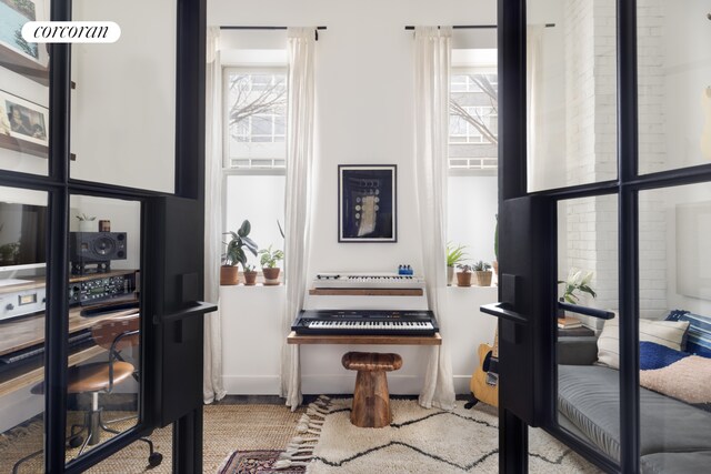 61 Engert Ave Unit 1, New York City, NY 11222 - dining space featuring baseboards and dark wood-type flooring