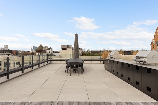 215 N 10th St Unit 4F, New York City, NY 11211 - view of patio / terrace with area for grilling and outdoor dining area