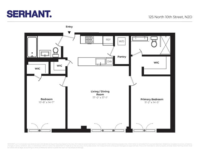 125 N 10th St Unit N2D, New York City, NY 11249 - property floor plan