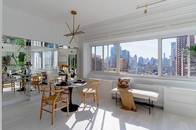 401 E 86th St Unit 18C, New York City, NY 10028 - dining space featuring a skyline view