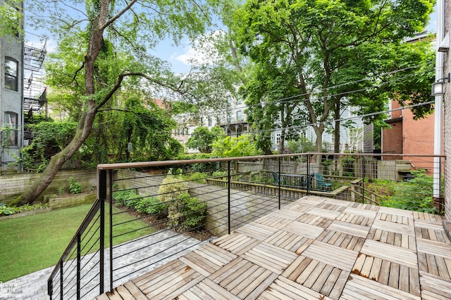 272 Lafayette Ave, New York City, NY 11238 - deck featuring a lawn