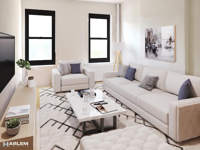 157 W 123rd St Unit 2H, New York City, NY 10027 - living room with radiator