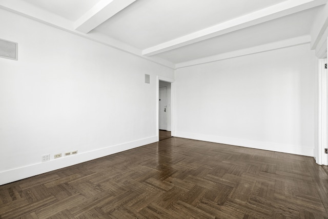 675 W End Ave Unit 11C, New York City, NY 10025 - unfurnished room featuring beamed ceiling and baseboards