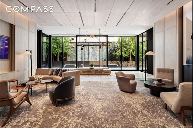 111 Murray St Unit 11C, New York City, NY 10007 - lobby featuring a wall of windows