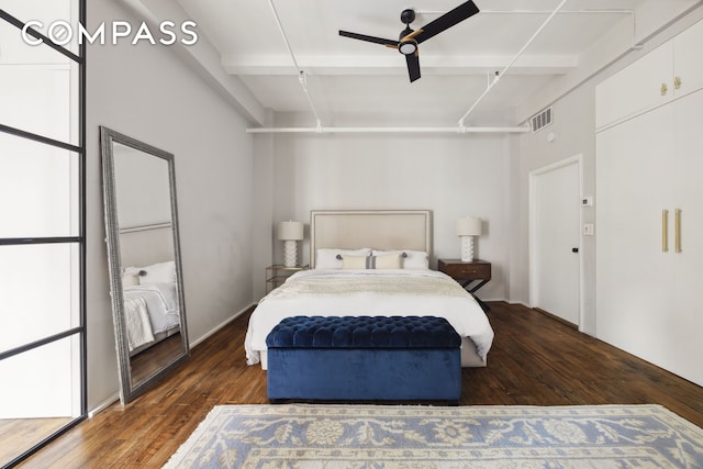 129 W 22nd St Unit 5A, New York City, NY 10011 - bedroom featuring wood finished floors and ceiling fan