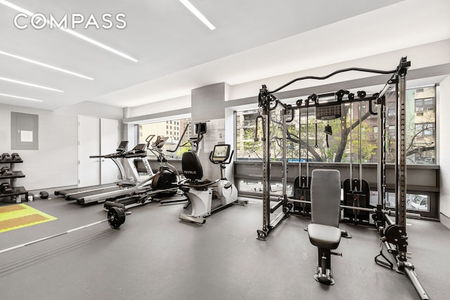 123 3rd Ave Unit 9C, New York City, NY 10003 - gym featuring electric panel