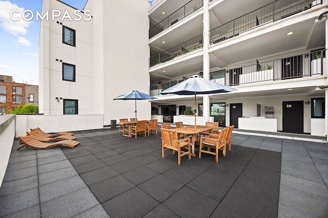511 Evergreen Ave Unit 3D, New York City, NY 11221 - view of patio / terrace featuring outdoor dining space and a balcony