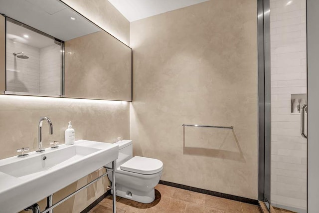 30 E 21st St Unit 3B, New York City, NY 10010 - full bathroom featuring toilet, a shower stall, and a sink