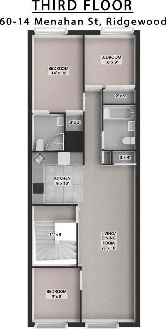 60-14 Menahan St, New York City, NY 11385 - view of home floor plan