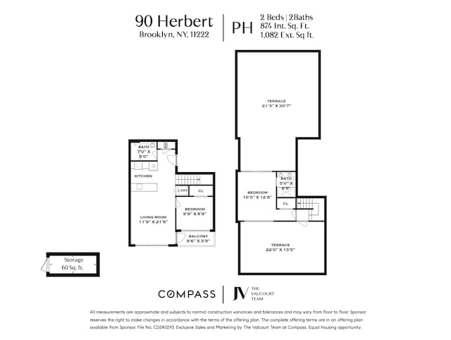 90 Herbert St Ph, Ph, New York City, NY 11222 - view of home floor plan