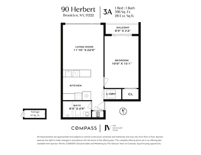 90 Herbert St Unit 3A, New York City, NY 11222 - home floor plan