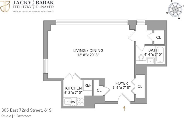 305 E 72nd St Unit 6Is, New York City, NY 10021 - view of room layout