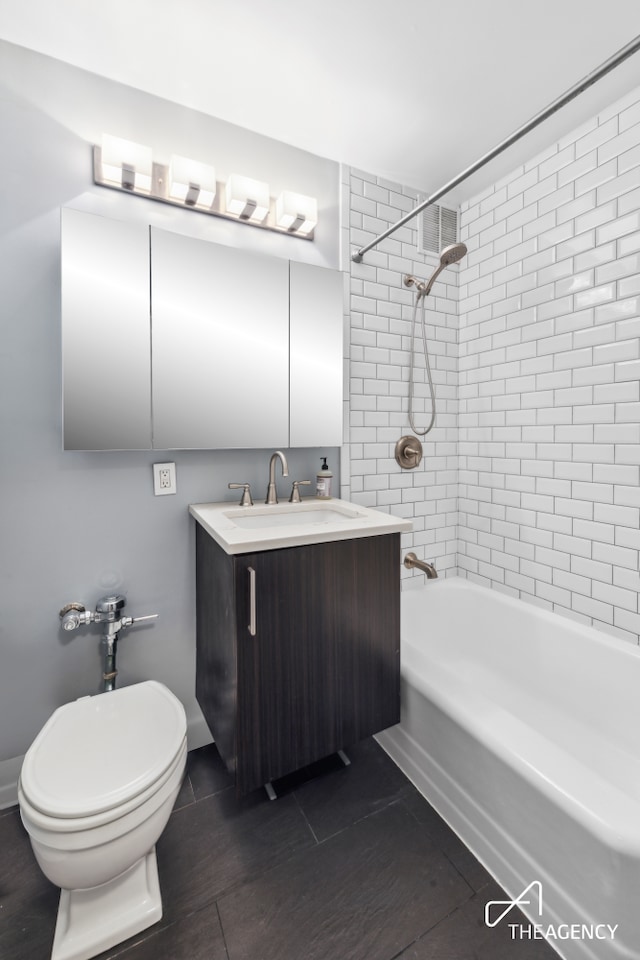 229 E 28th St Unit 4K, New York City, NY 10016 - full bathroom featuring shower / tub combination, vanity, and tile patterned flooring