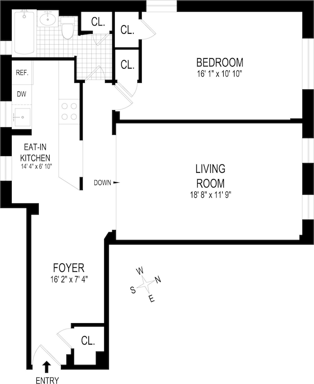 49 W 96th St Unit 4E, New York City, NY 10025 - home floor plan