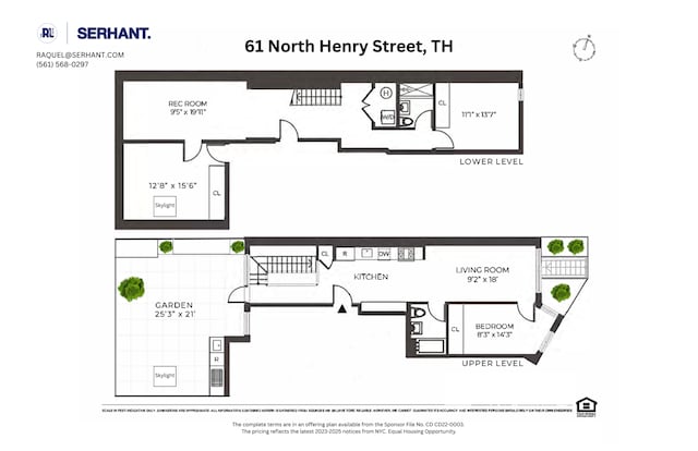 61 N Henry St Unit Th2, New York City, NY 11222 - floor plan / room layout