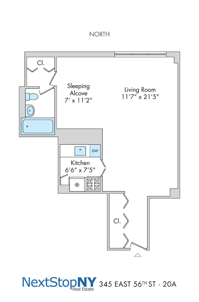345 E 56th St Unit 20A, New York City, NY 10022 - floor plan / room layout