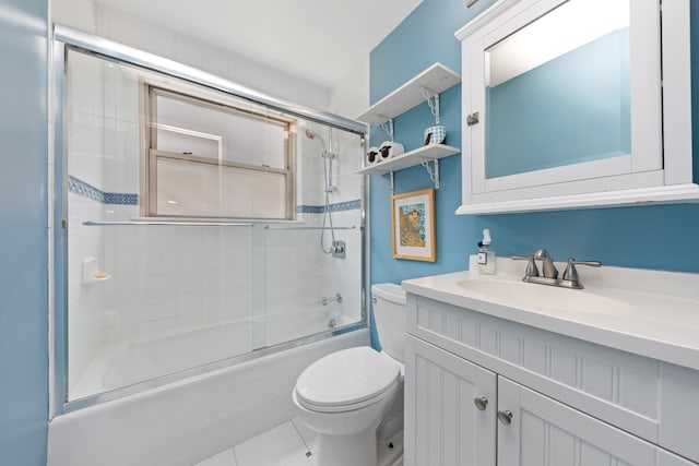 137 E 36th St Unit 5B, New York City, NY 10016 - full bath featuring vanity and bath / shower combo with glass door
