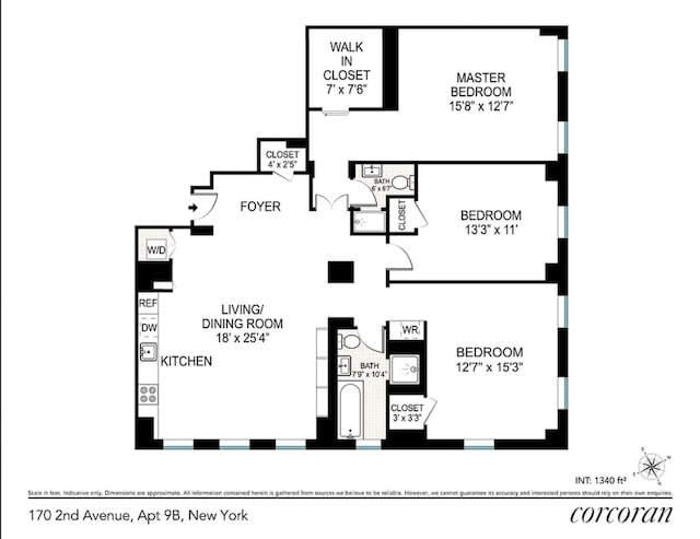 170 2nd Ave Unit 9B, New York City, NY 10003 - property floor plan