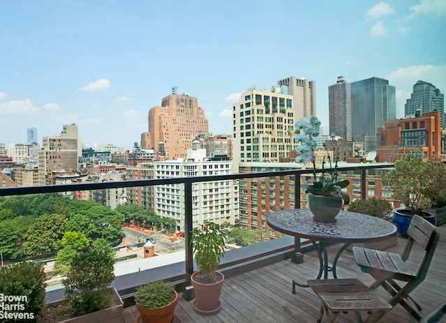 99 Warren St Unit 11C, New York City, NY 10007 - balcony with a skyline view