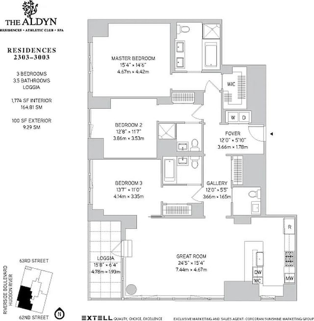 60 Riverside Blvd Unit 2403, New York City, NY 10069 - property floor plan
