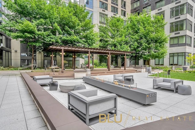 60 Riverside Blvd Unit 2403, New York City, NY 10069 - view of property's community featuring a pergola and outdoor lounge area