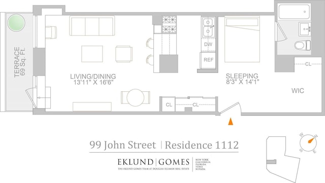 99 John St Unit 1112, New York City, NY 10038 - floor plan / room layout
