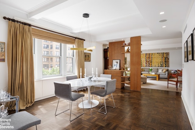 54 Riverside Dr Unit 9D, New York City, NY 10024 - dining space with recessed lighting and baseboards