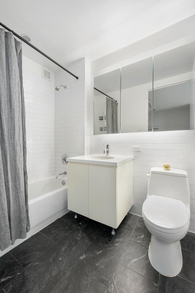 189 Schermerhorn St Unit 16C, New York City, NY 11201 - full bathroom with shower / bath combo, vanity, and toilet