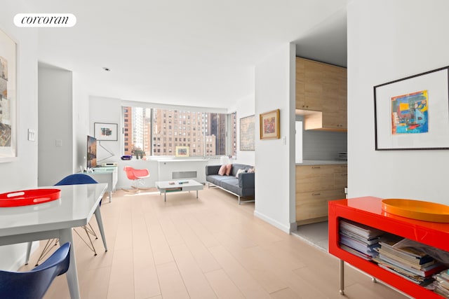 250 S End Ave Unit 7E, New York City, NY 10280 - living area featuring wood finished floors