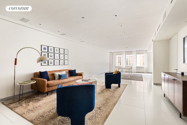 145 6th Ave Unit 5C, New York City, NY 10013 - living area featuring light tile patterned flooring