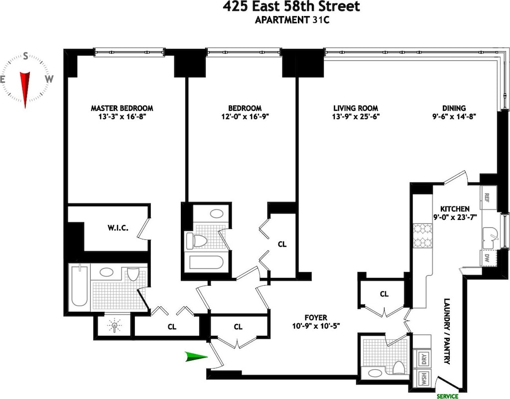 425 E 58th St Unit 31C, New York City, NY 10022 - property floor plan