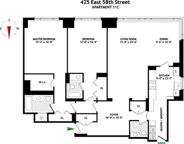 425 E 58th St Unit 31C, New York City, NY 10022 - property floor plan
