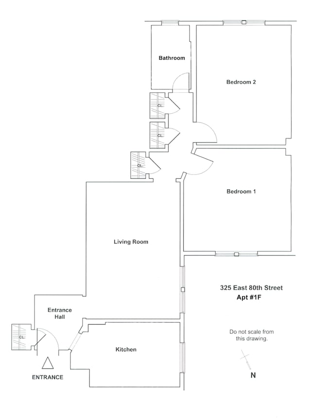 325 E 80th St Unit 1F, New York City, NY 10075 - view of home floor plan