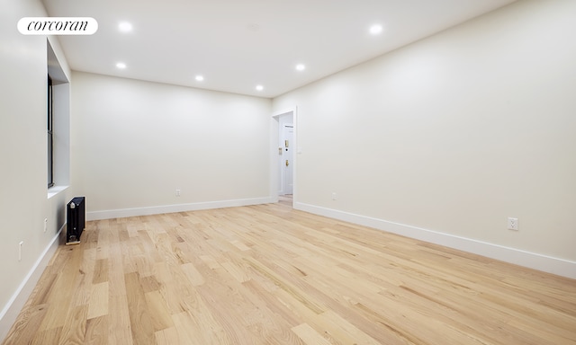 325 E 80th St Unit 1F, New York City, NY 10075 - spare room featuring light wood finished floors, recessed lighting, and baseboards