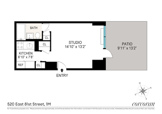 520 E 81st St Unit 1M, New York City, NY 10028 - home floor plan