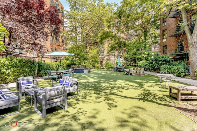 638 Washington St Unit 2B, New York City, NY 10014 - view of community featuring an outdoor living space