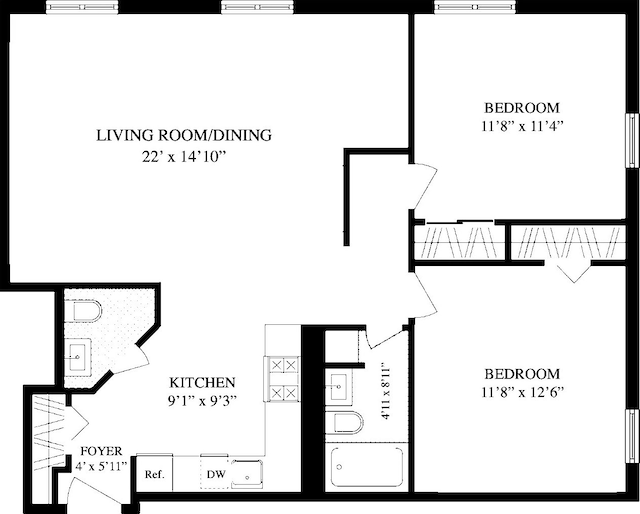 604 Riverside Dr Unit 4E, New York City, NY 10031 - view of room layout