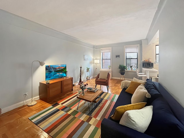 81 Ocean Pkwy Unit 5-P, New York City, NY 11218 - living room with baseboards