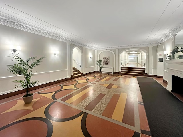 81 Ocean Pkwy Unit 5-P, New York City, NY 11218 - common area featuring stairway and crown molding