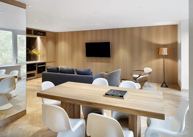 389 E 89th St Unit 27A, New York City, NY 10128 - community lobby featuring recessed lighting and wooden walls