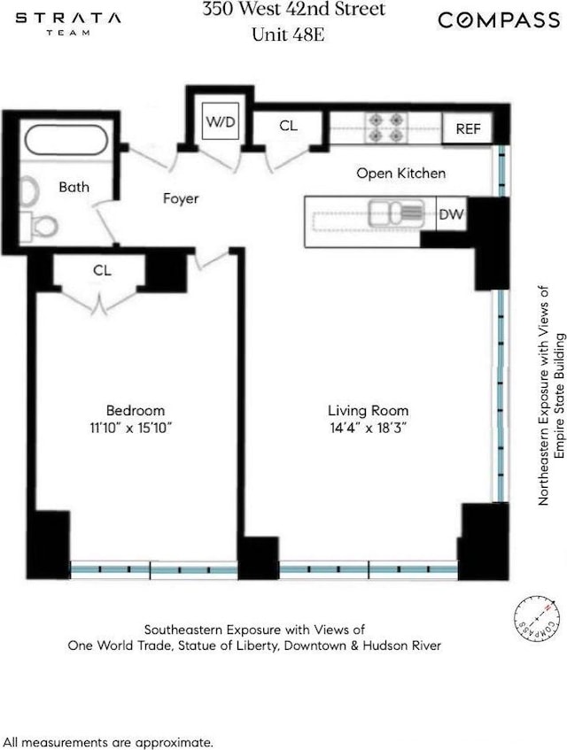 350 W 42nd St Unit 48E, New York City, NY 10036 - view of property floor plan