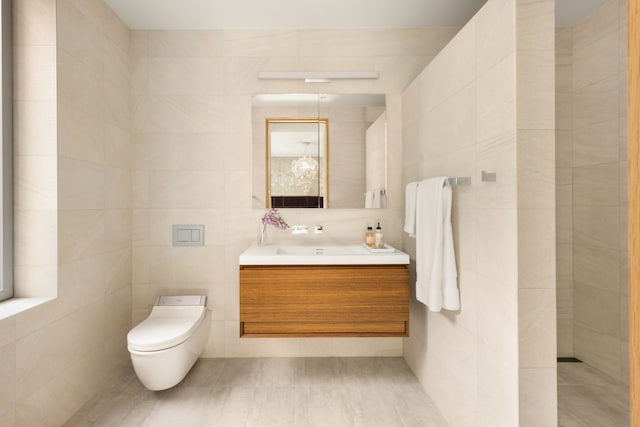 9 Minetta St, New York City, NY 10012 - bathroom with tile walls, vanity, and toilet