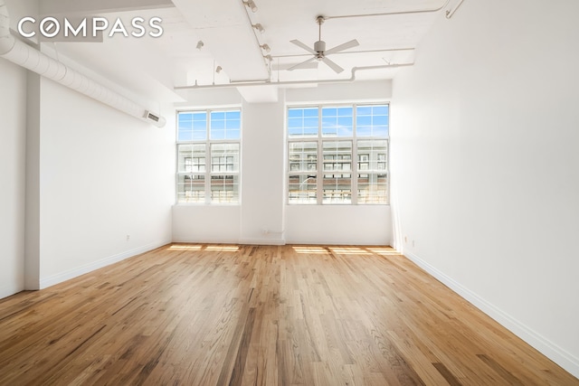 689 Myrtle Ave Unit 4E, New York City, NY 11205 - spare room with ceiling fan and wood finished floors